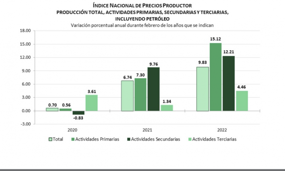 El Índice Nacional de Precios Productor INPP Total incluyendo