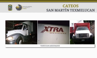 Durante cateos en San Martín Texmelucan, FGE recupera vehículos robados