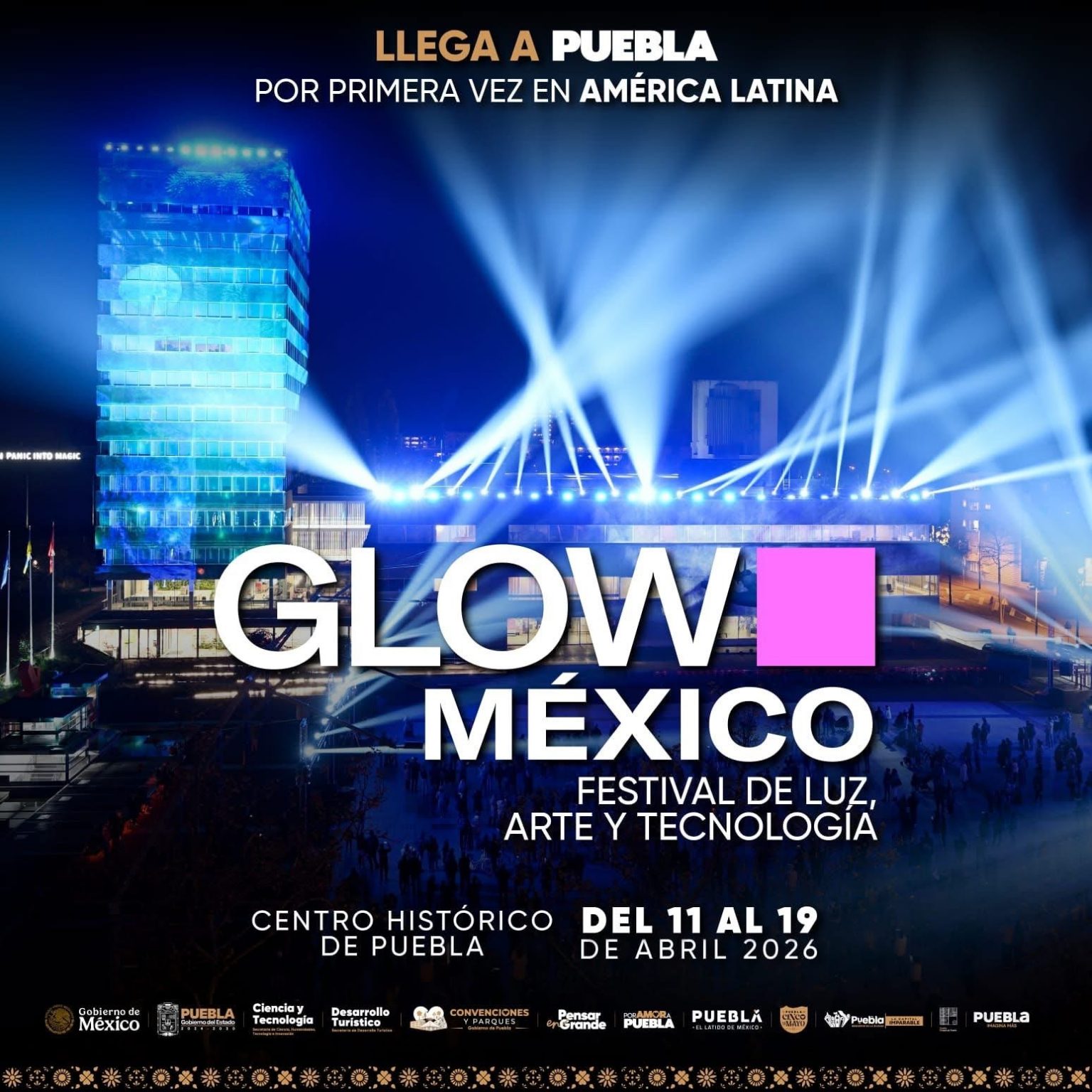Así será la ruta del Festival Glow México 2026 en Puebla: 2.4 km de ...